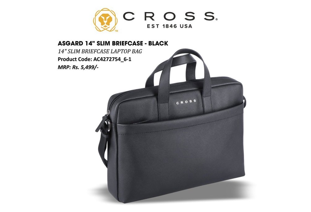 Asgard 14" Slim Briefcase Blk