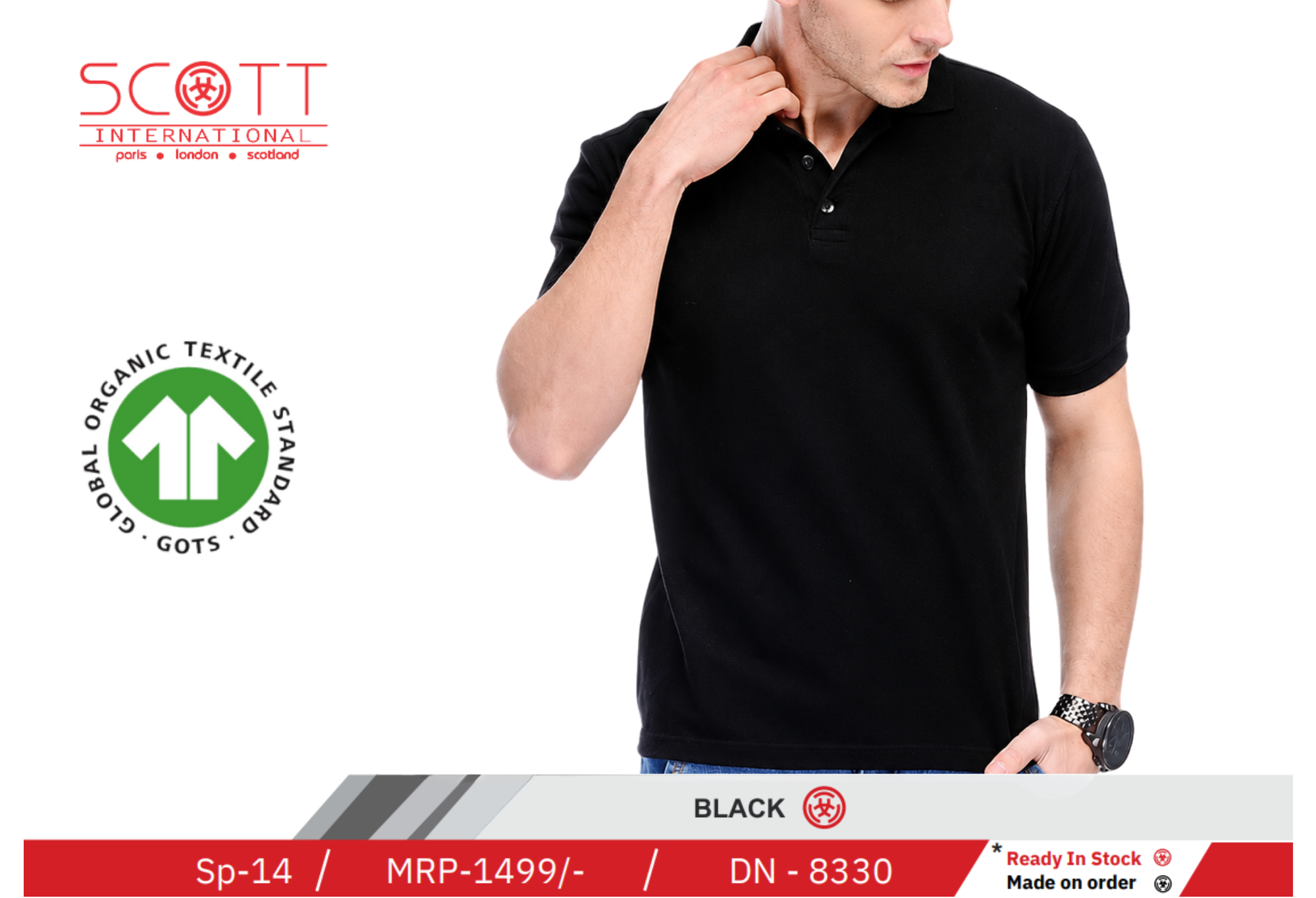 Scott Polo T-shirts Black