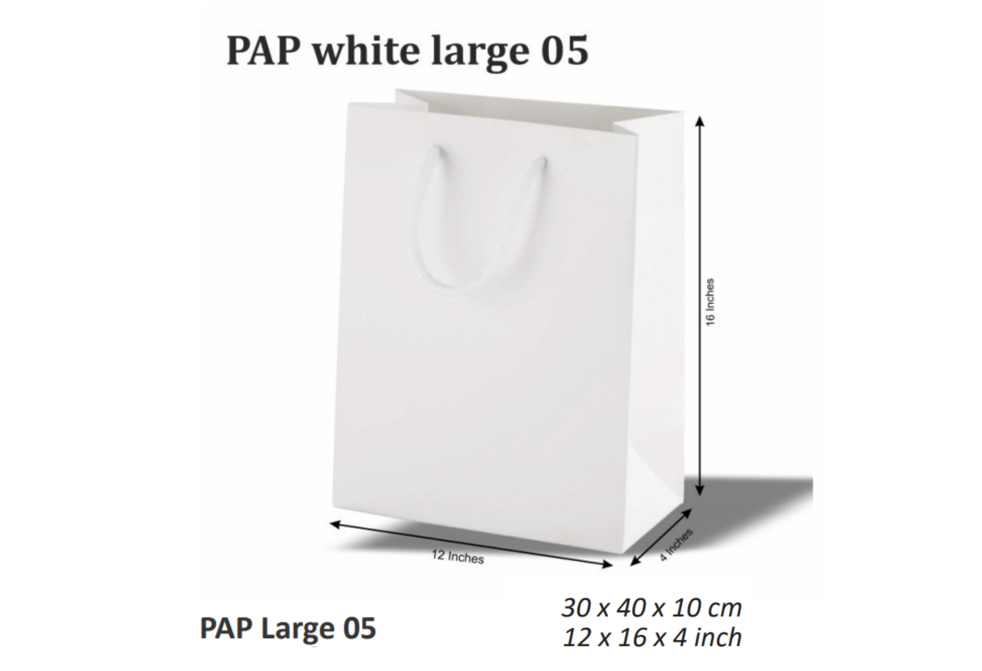 Paper Bags White Color